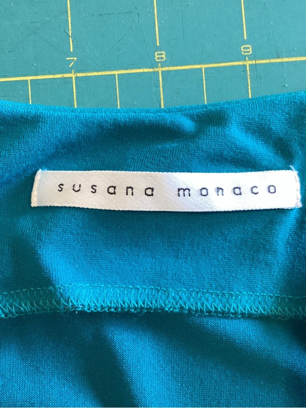 Susana Monaco Teal Ruched Tank Midi Dress - Picture 5 of 6